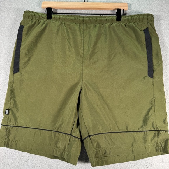 Vintage Nike Swim Shorts Mens Large Green Mesh Lined Beach Surf ‎ Trunks Y2K 9" - Picture 1 of 14